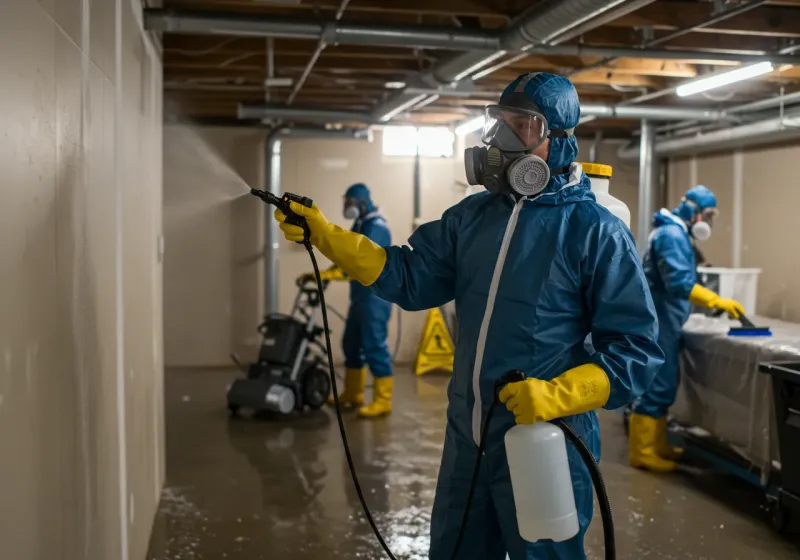 Basement Sanitization and Antimicrobial Treatment process in Hayes Center, NE